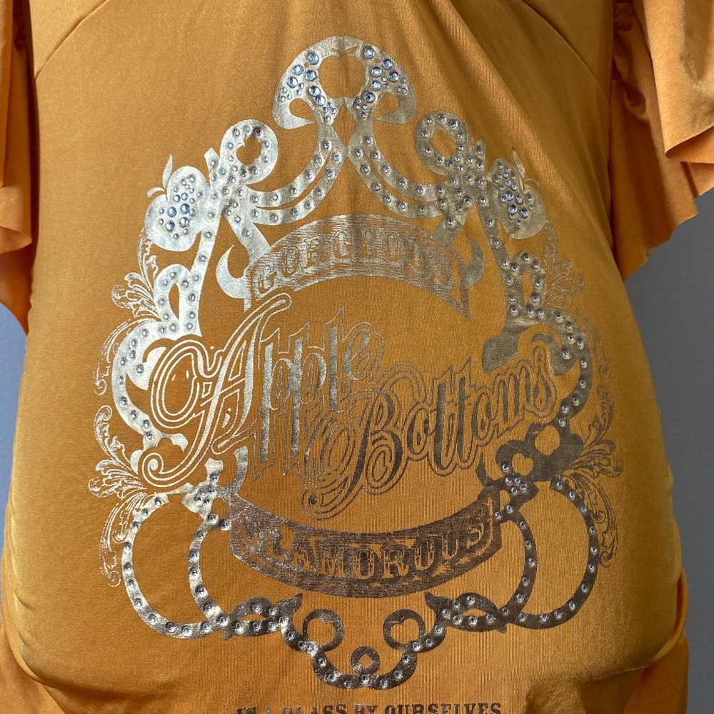 🧸 Apple Bottoms Orange Mini Dress with Gold Accents - Picture 5 of 10